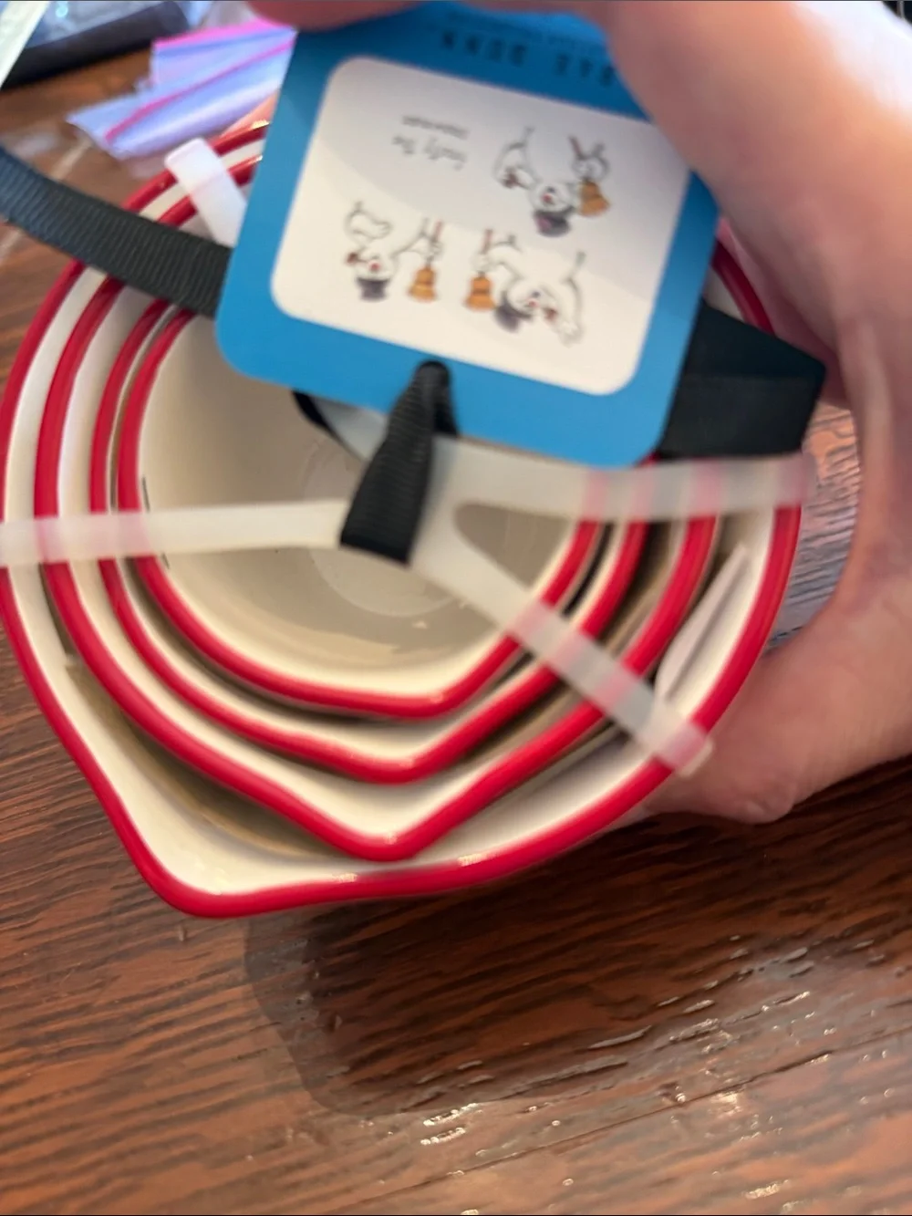 NEW Rae Dunn Winter Christmas Frosty the Snowman Nesting Measuring Cups Set of 4